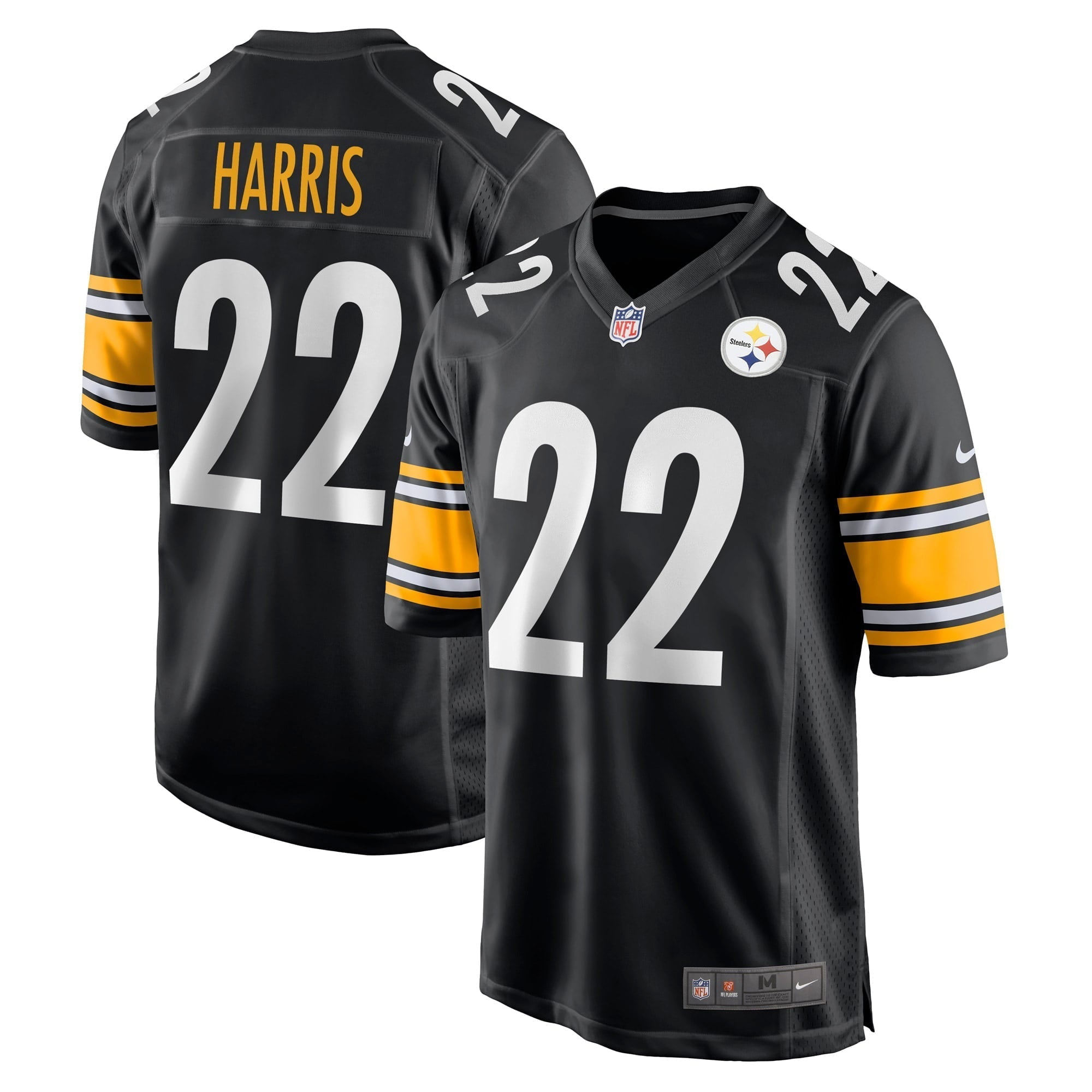 Men s Nike Najee Harris Black Pittsburgh Steelers Player Game Jersey