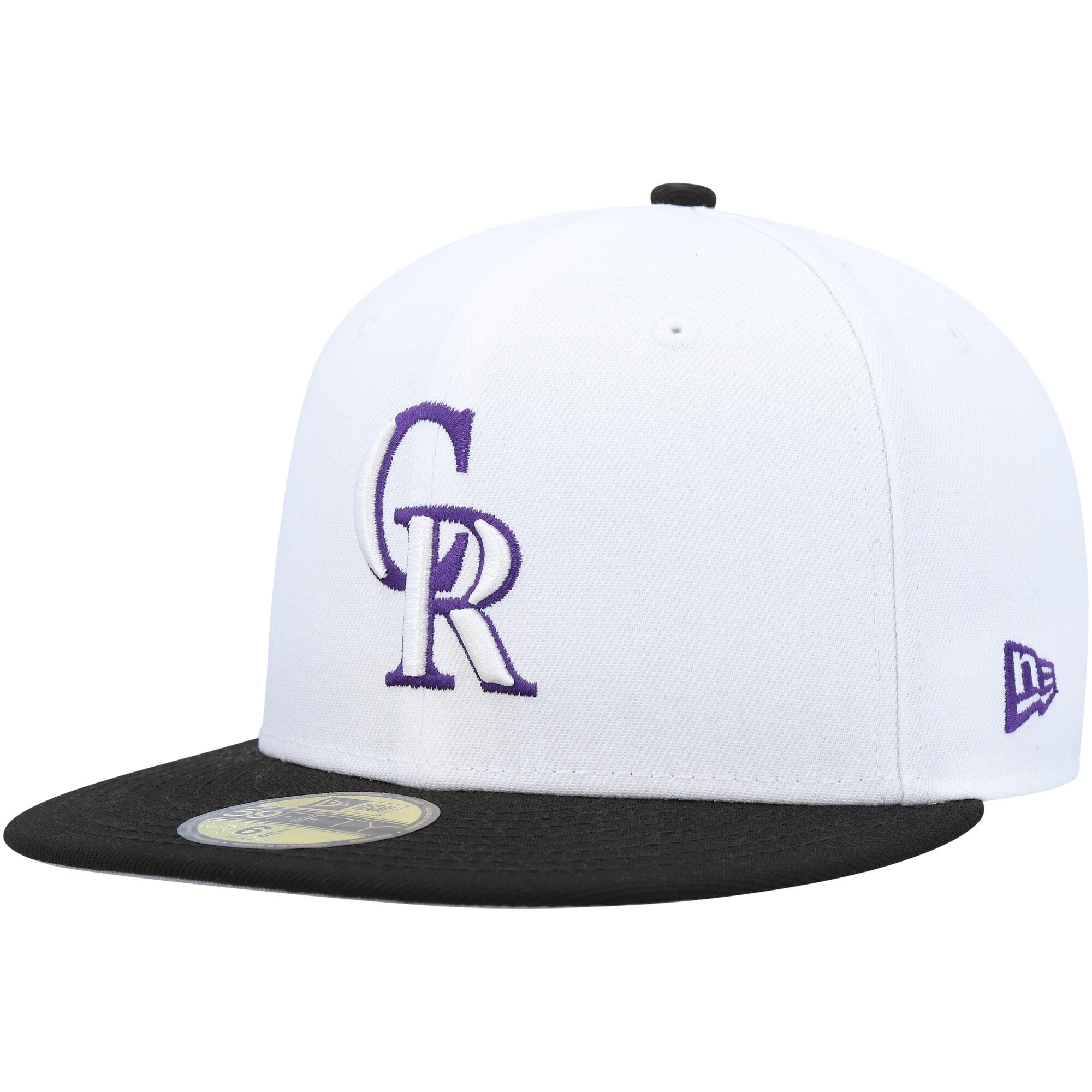 Colorado Rockies New Era Optic 59FIFTY Fitted Hat - White/Black