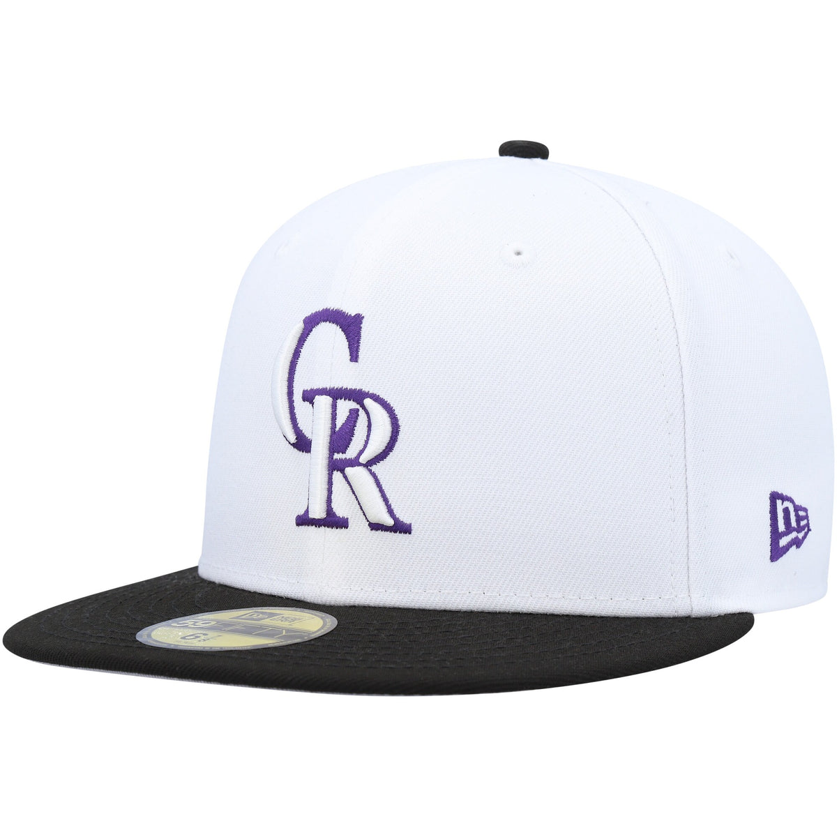 Colorado Rockies New Era Optic 59FIFTY Fitted Hat - White/Black