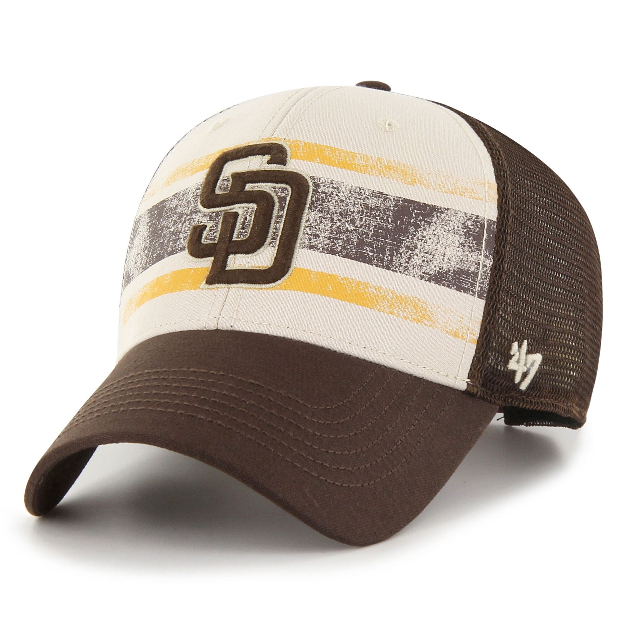San Diego Padres '47 Breakout MVP Trucker Adjustable Hat - Cream/Brown