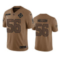Men s Indianapolis Colts Quenton Nelson 2023 Brown Salute To Sertvice Limited Stitched Jersey