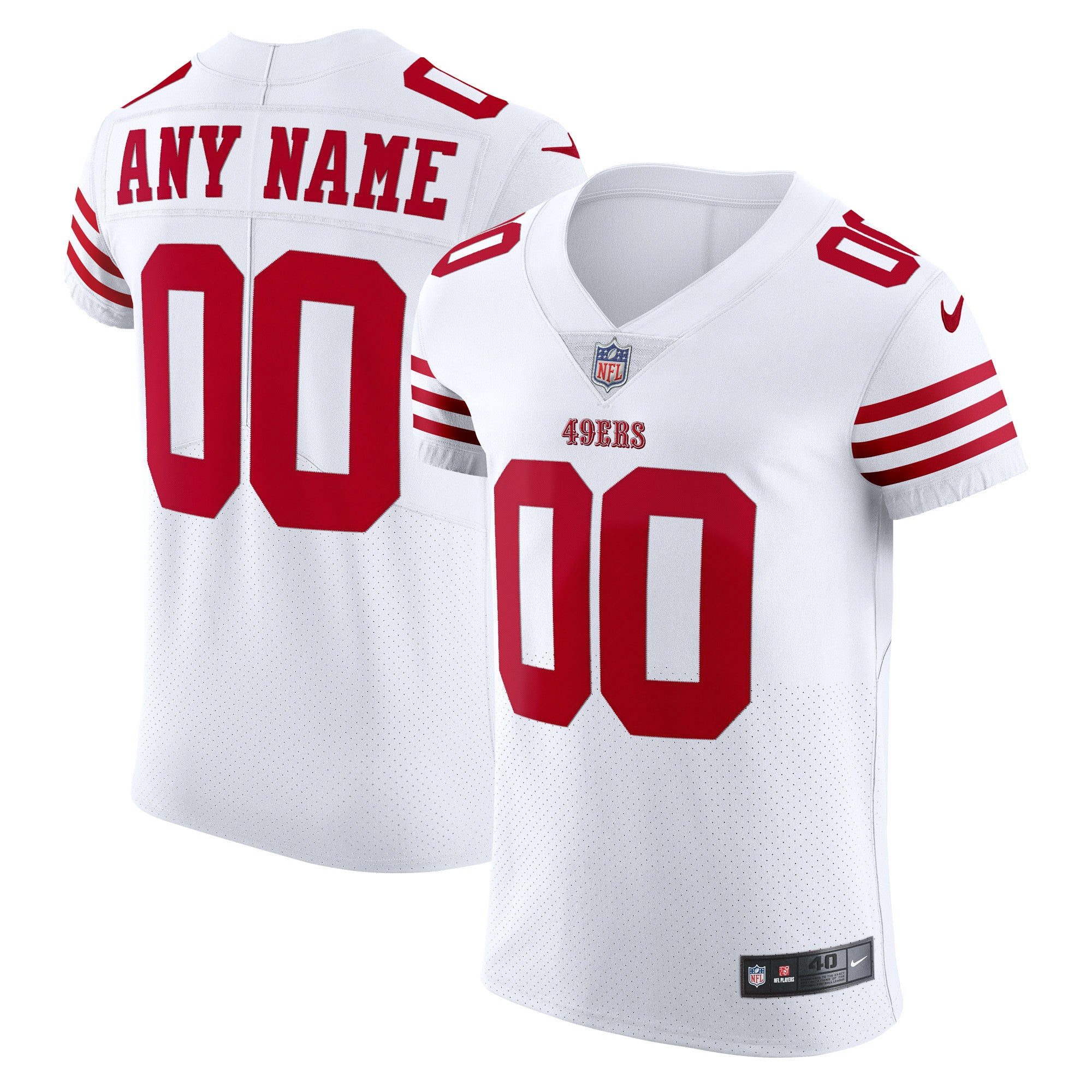 San Francisco 49ers Nike Vapor Elite Custom Jersey   White