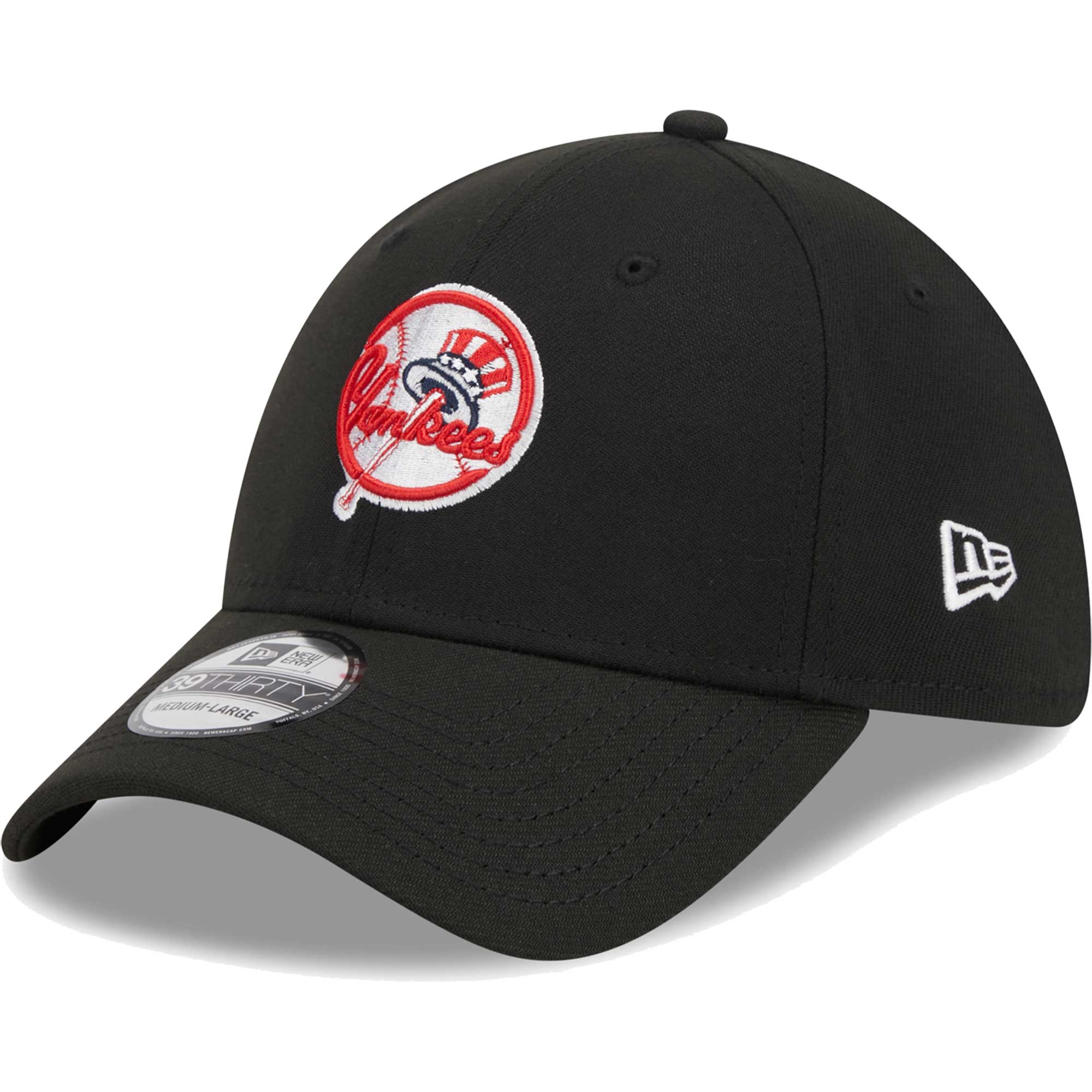 New York Yankees New Era Logo 39THIRTY Flex Hat - Black