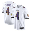 Zay Flowers Baltimore Ravens Nike  Game Jersey    White