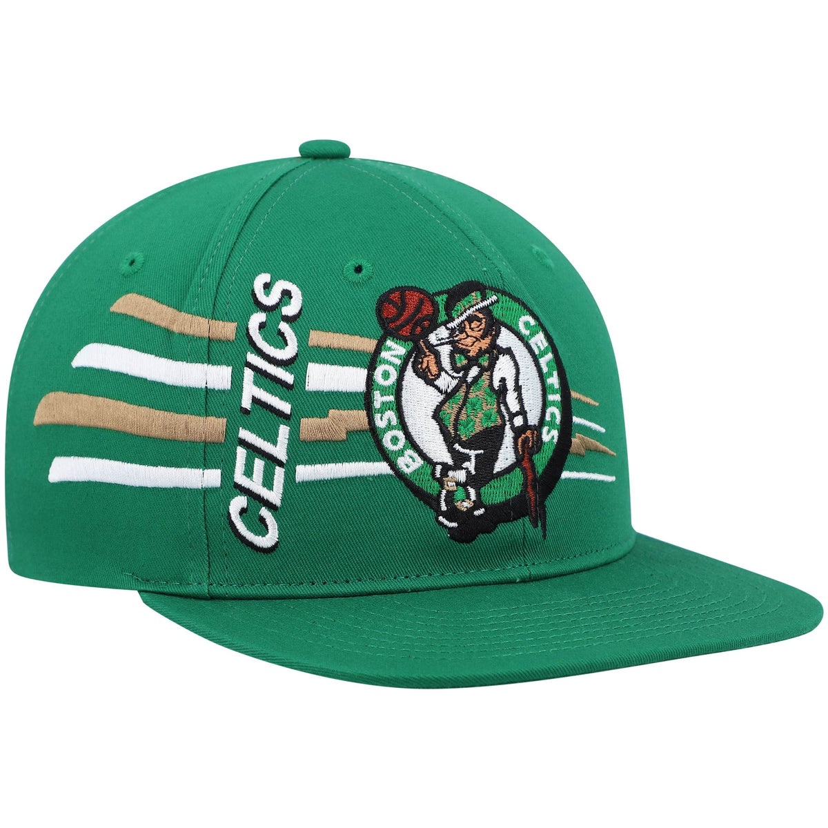 Boston Celtics Mitchell & Ness Retro Bolt Deadstock Snapback Hat - Kelly Green
