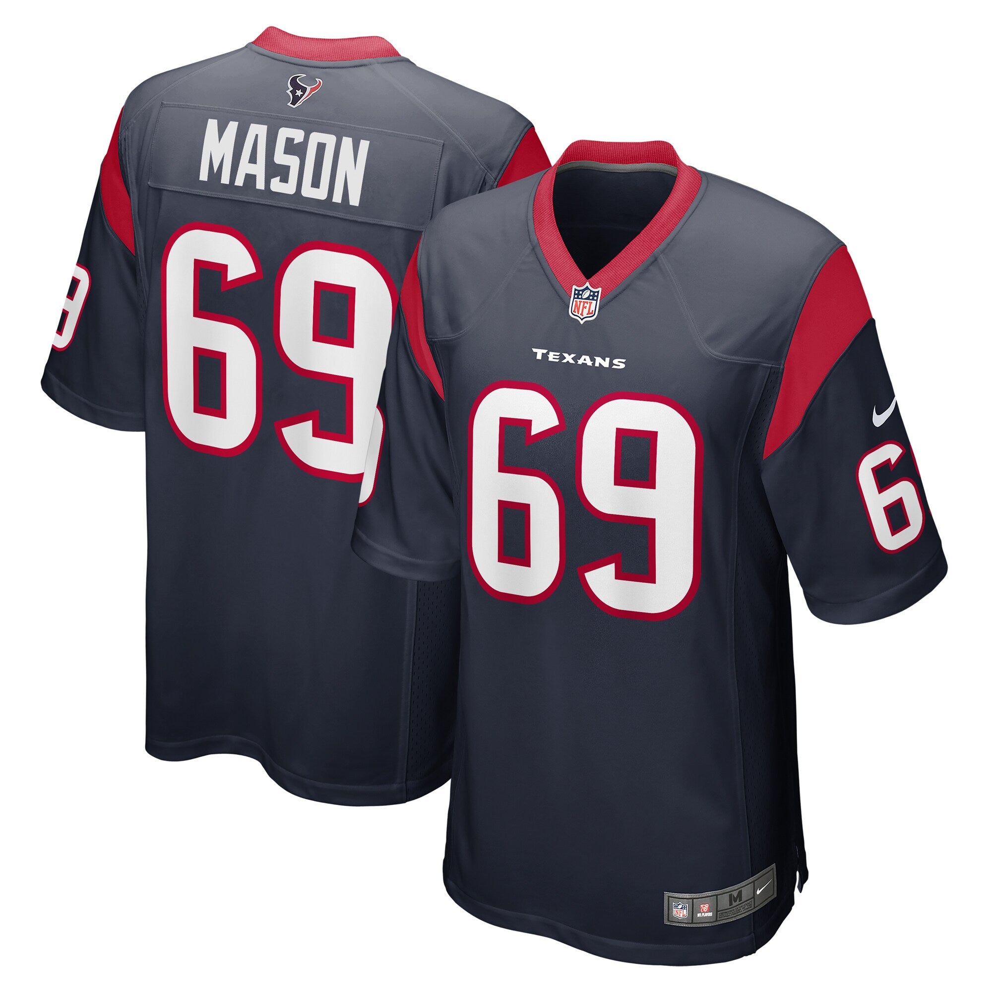 Shaq Mason Houston Texans Nike Game Player Jersey   Navy