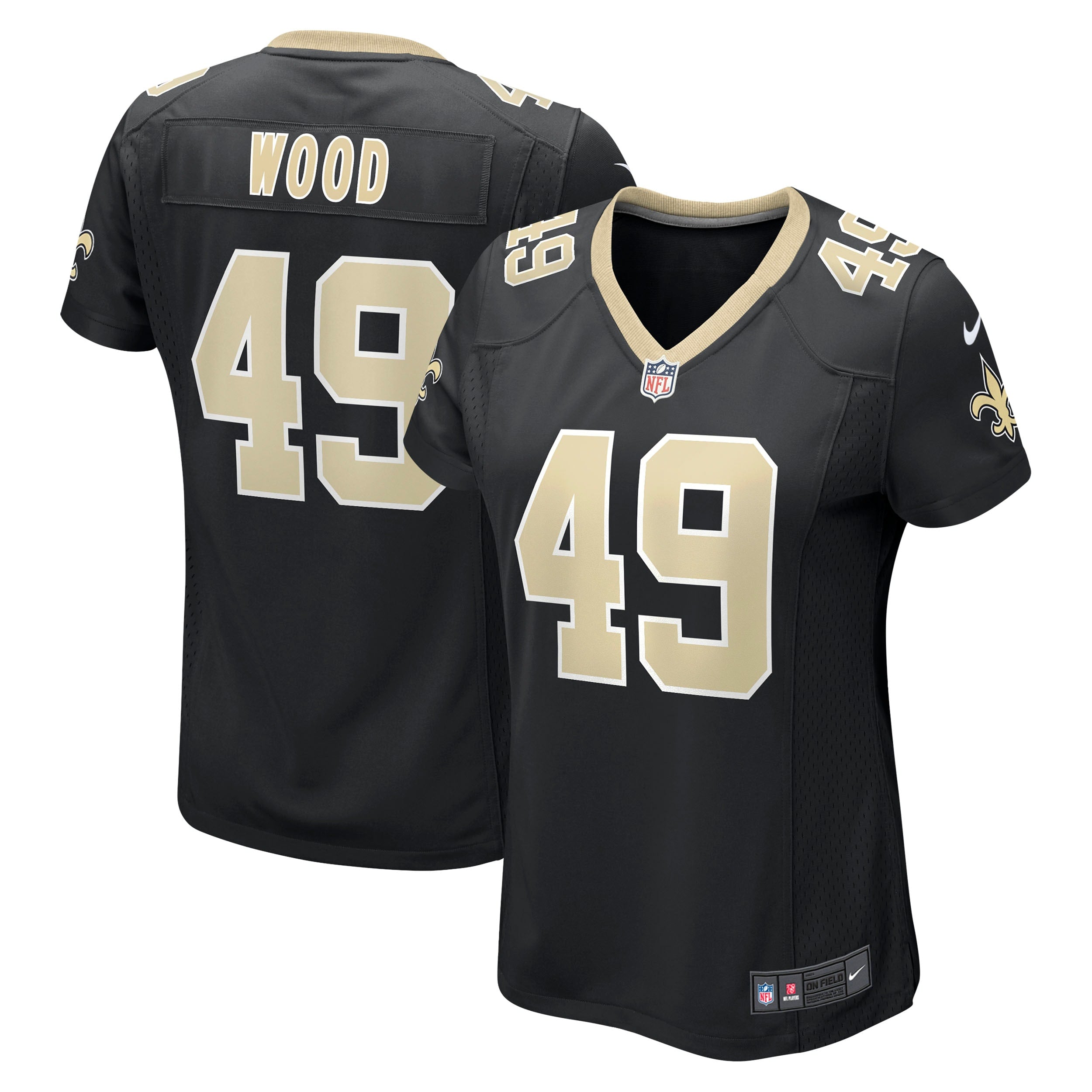 Zach Wood New Orleans Saints Nike Women s Game Jersey   Black