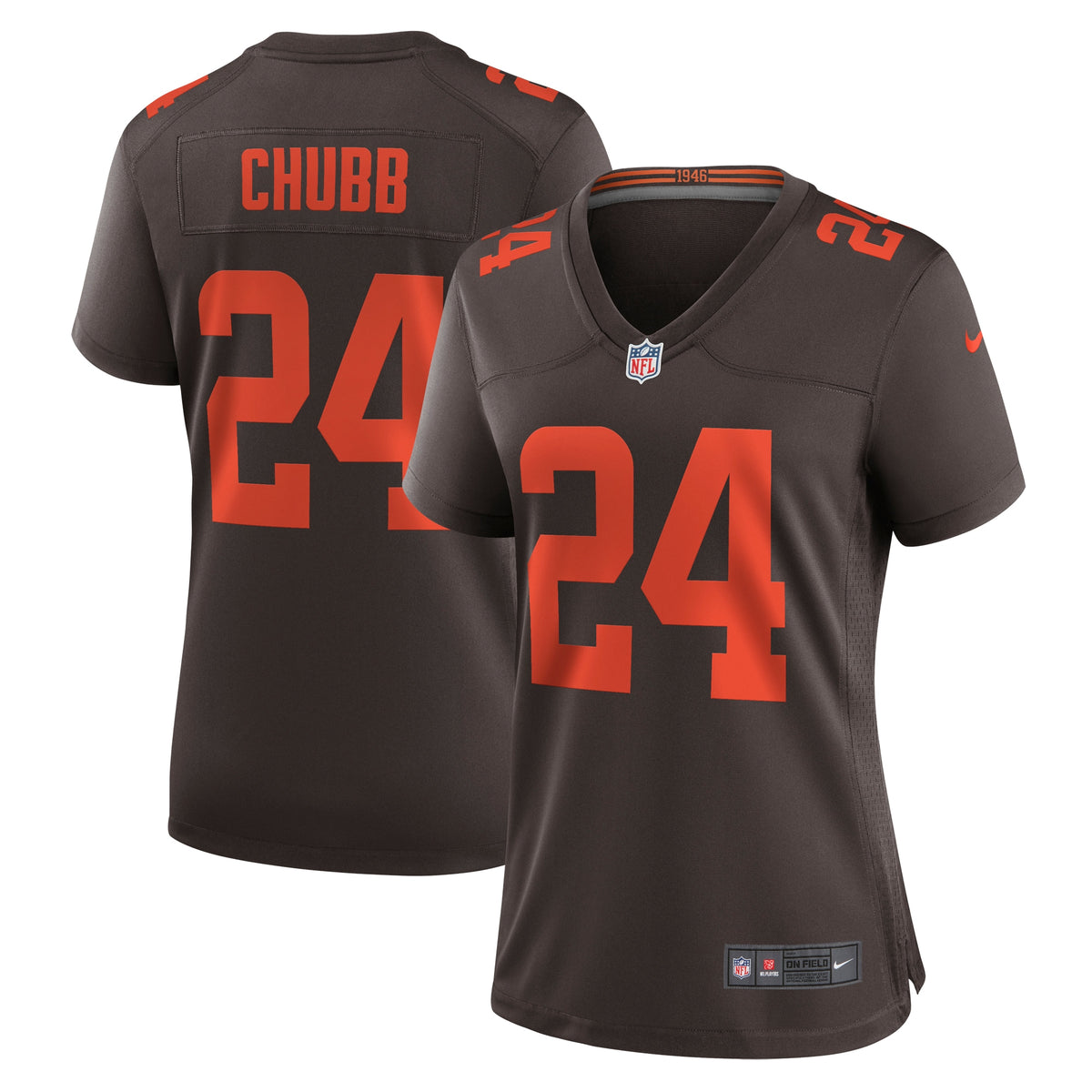 Nick Chubb Cleveland Browns Nike Women s Alternate Game Jersey   Brown