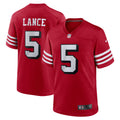Trey Lance San Francisco 49ers Nike Alternate Game Player Jersey   Scarlet