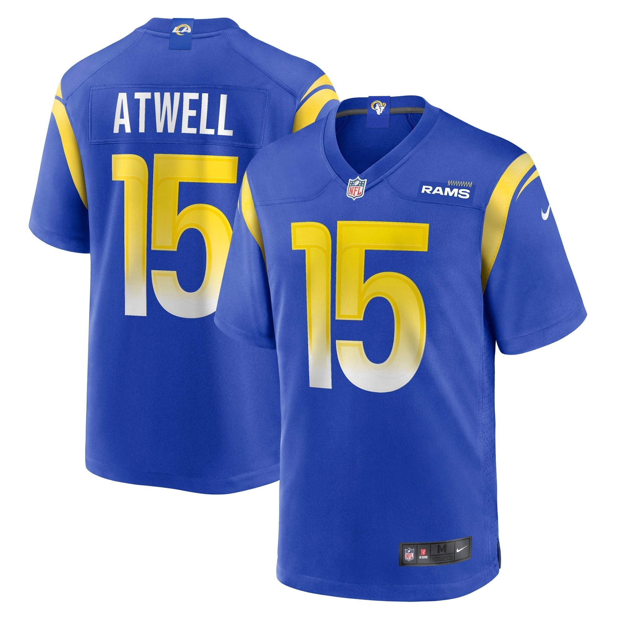 Men s Nike Tutu Atwell Royal Los Angeles Rams Game Player Jersey