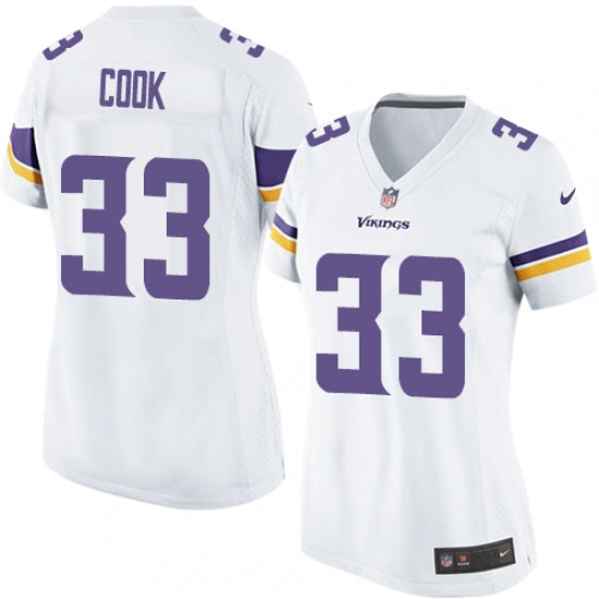 Women s Minnesota Vikings Dalvin Cook Game Vapor Jersey White