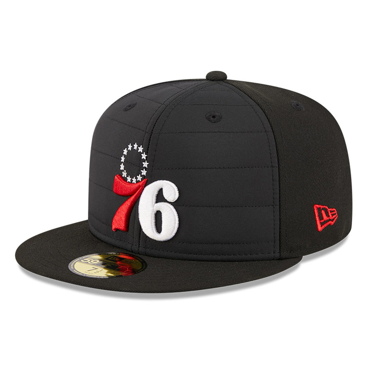 Philadelphia 76ers New Era Quilted 59FIFTY Fitted Hat - Black