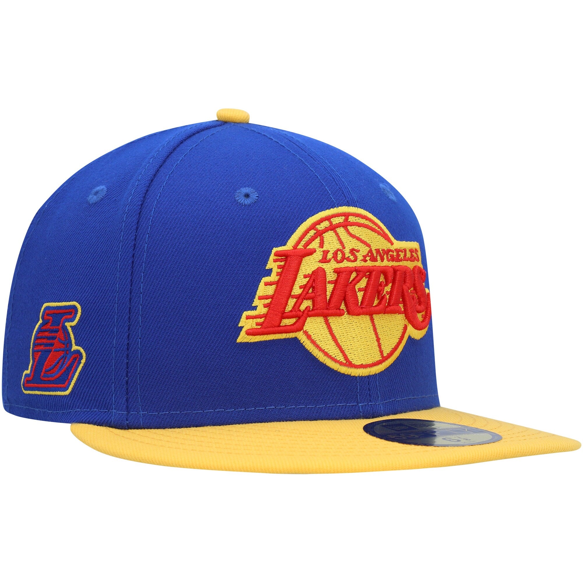 Los Angeles Lakers New Era Side Patch 59FIFTY Fitted Hat - Blue