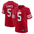 Trey Lance San Francisco 49ers Nike Game Player Jersey   Scarlet