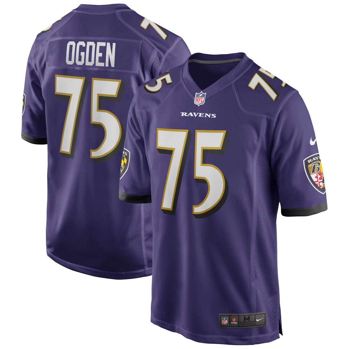 Jonathan Ogden Baltimore Ravens Nike Game Retired Player Jersey   Purple