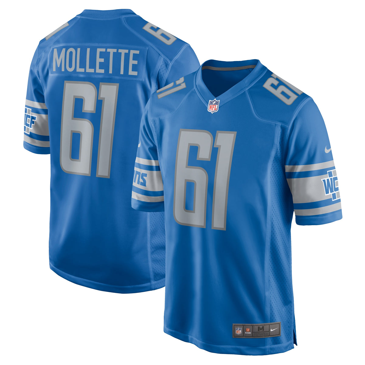 Alex Mollette Detroit Lions Nike Team Game Jersey   Blue