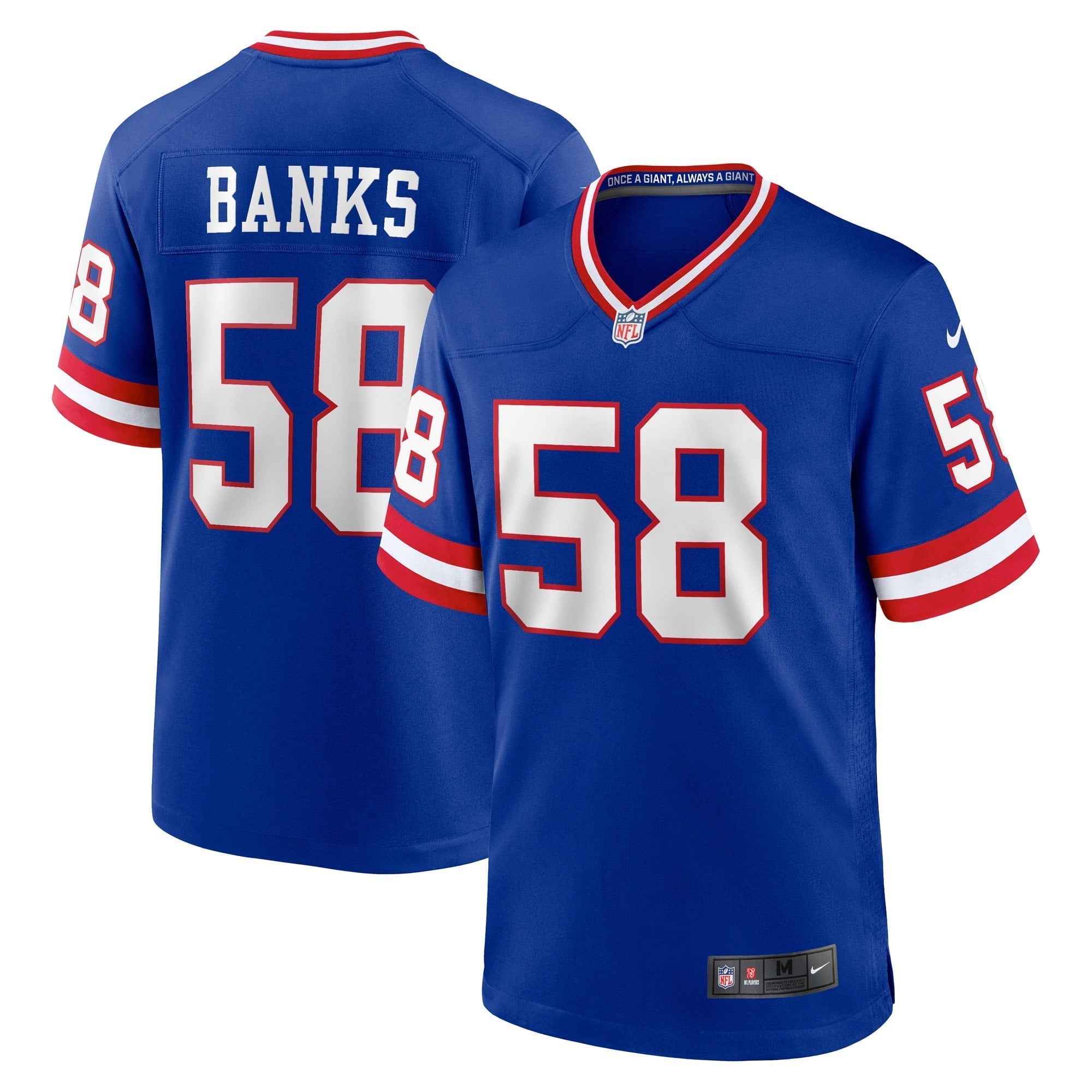 Men s Nike Carl Banks Royal New York Giants Classic Retired Player Game Jersey
