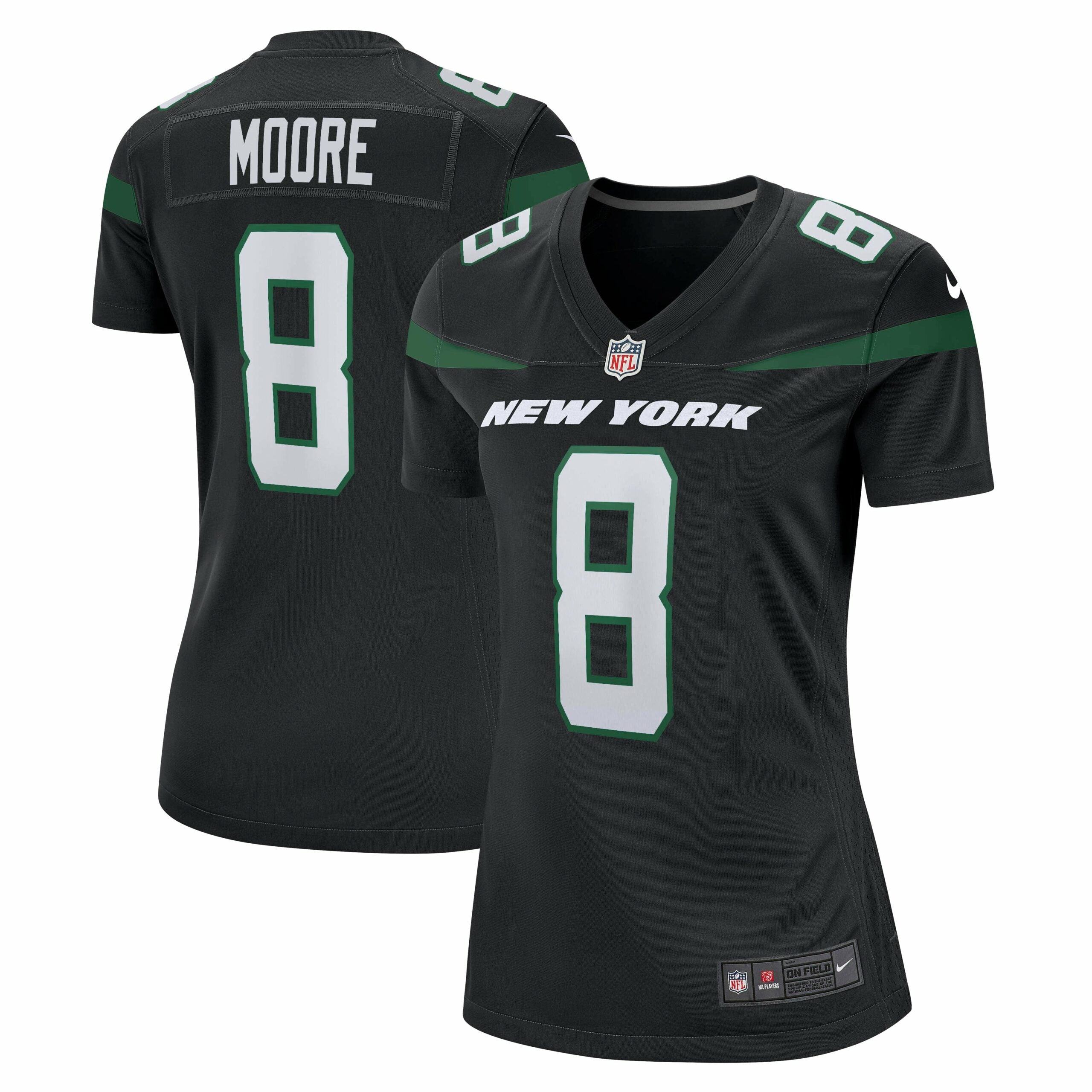 Women s Nike Elijah Moore Stealth Black New York Jets Game Jersey