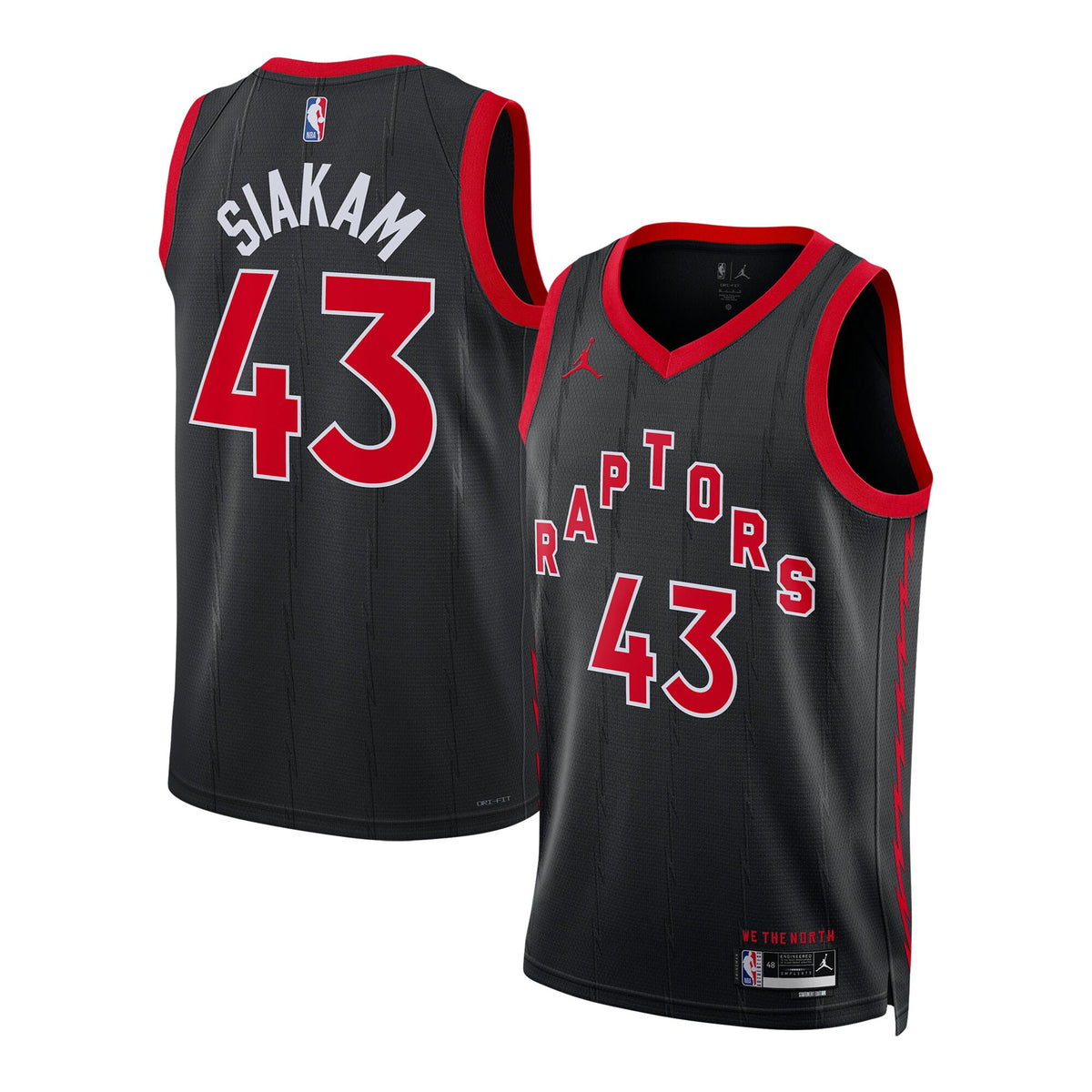 Pascal Siakam Toronto Raptors Jordans Brand Unisex Swingman Jersey - Statement Edition - Black