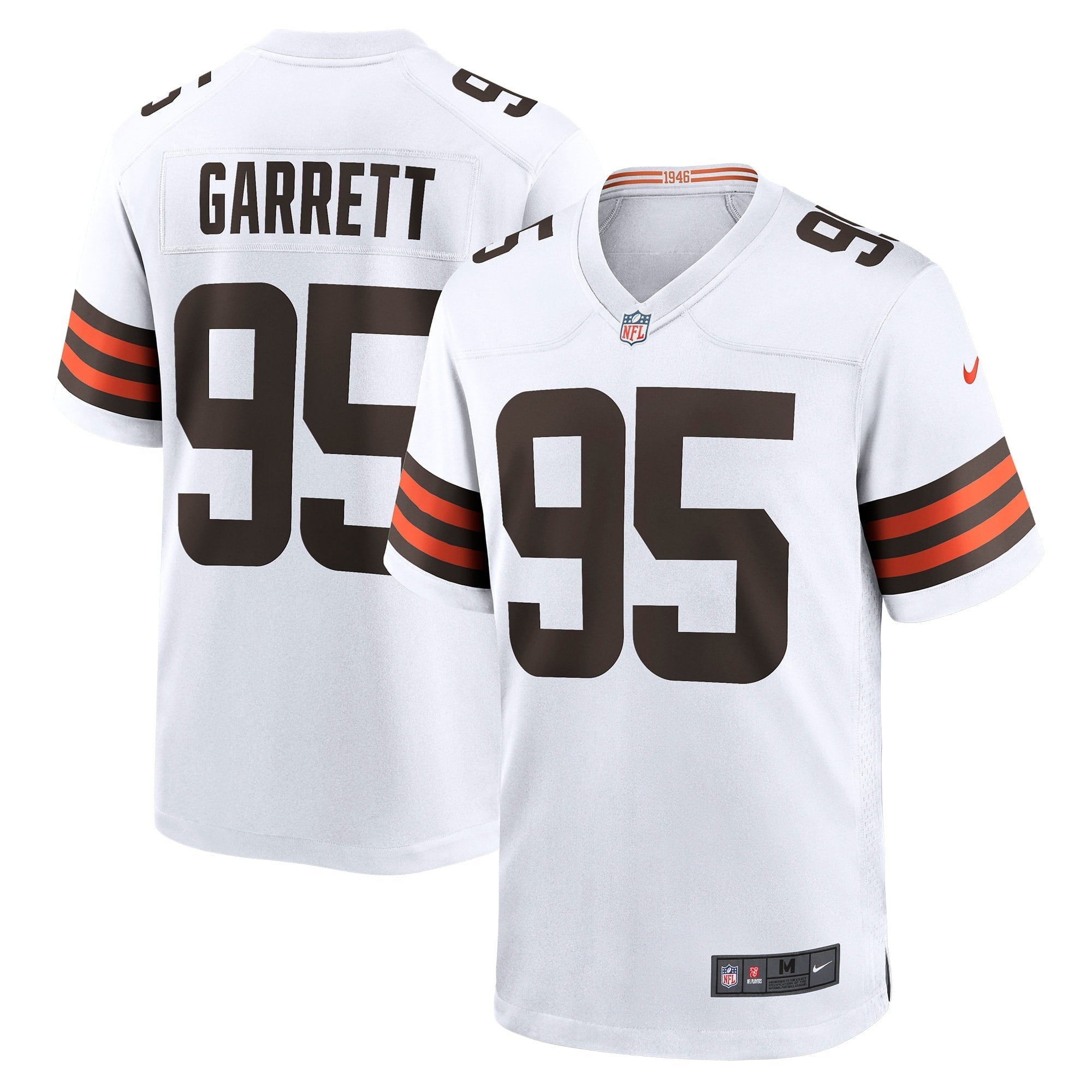 Men s Nike Myles Garrett White Cleveland Browns Away Game Jersey