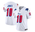 Men s New England Patriots Mac Jones White 2023 F.U.S.E. Vapor Limited Stitched Jersey