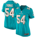 Women s Nike Zach Thomas Aqua Miami Dolphins Game Retired Player Jersey