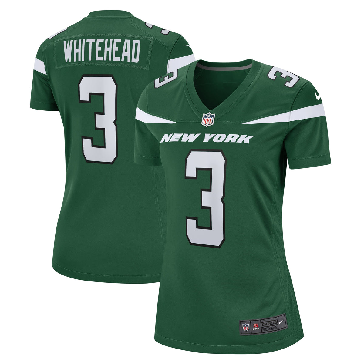 Jordans Whitehead New York Jets Nike Women s Game Player Jersey   Gotham Green