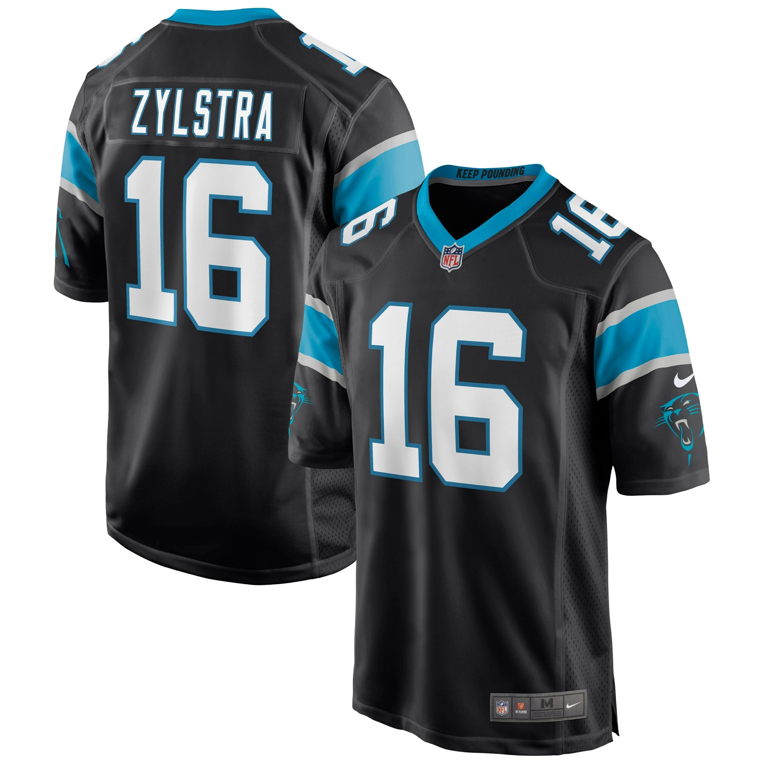 Brandon Zylstra Carolina Panthers Nike Game Jersey   Black