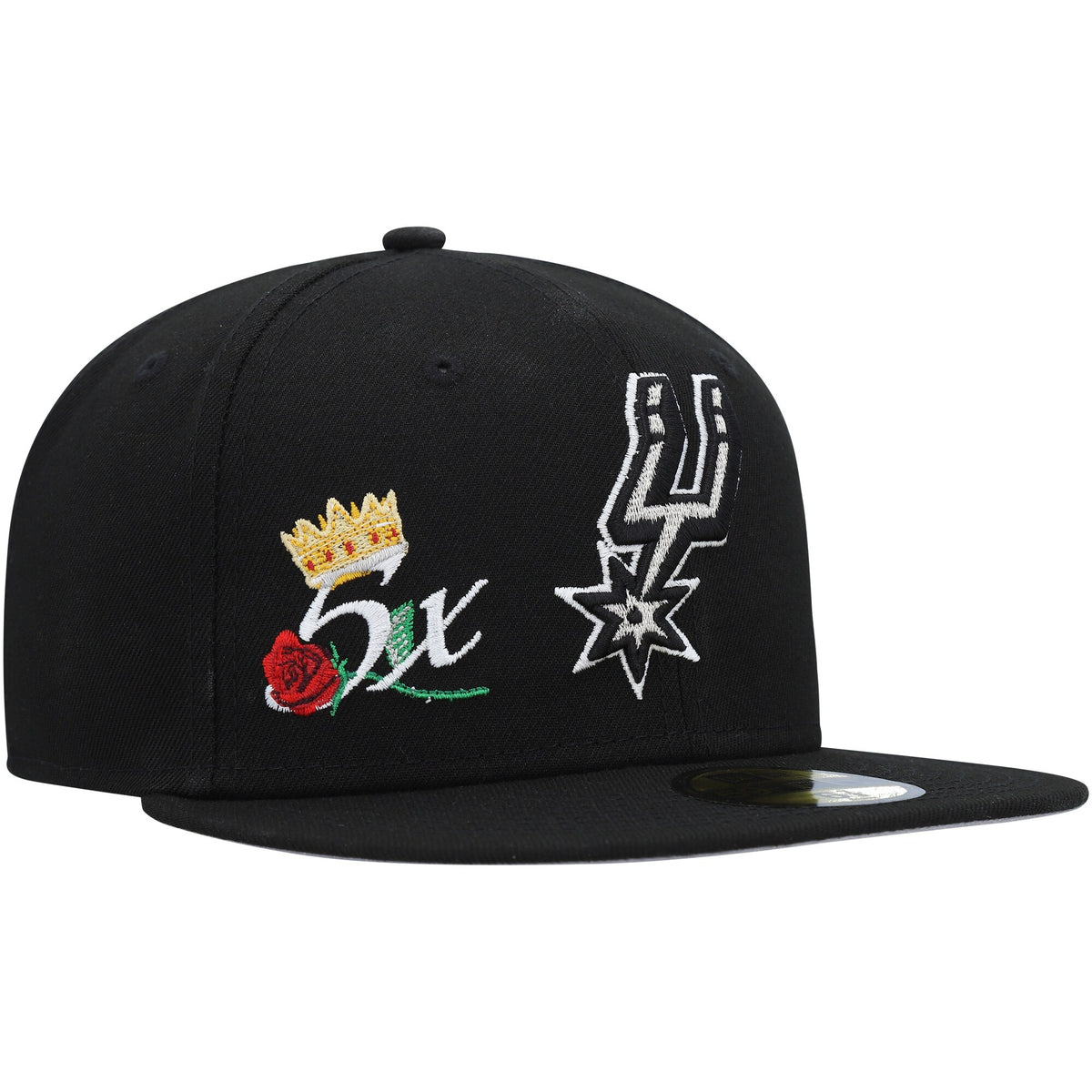 San Antonio Spurs New Era Crown Champs 59FIFTY Fitted Hat - Black