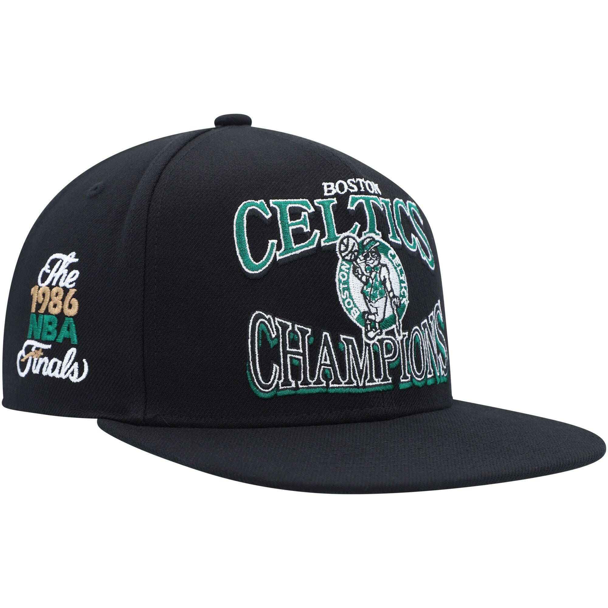 Boston Celtics Mitchell & Ness Hardwood Classics SOUL Champions Era Diamond Snapback Hat - Black