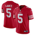 Men s Nike Trey Lance Scarlet San Francisco 49ers Vapor Limited Jersey