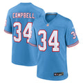 Earl Campbell Tennessee Titans Nike Oilers Throwback Retired Player Game Jersey   Light Blue