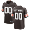 Nike Cleveland Browns Custom Game Jersey   Brown
