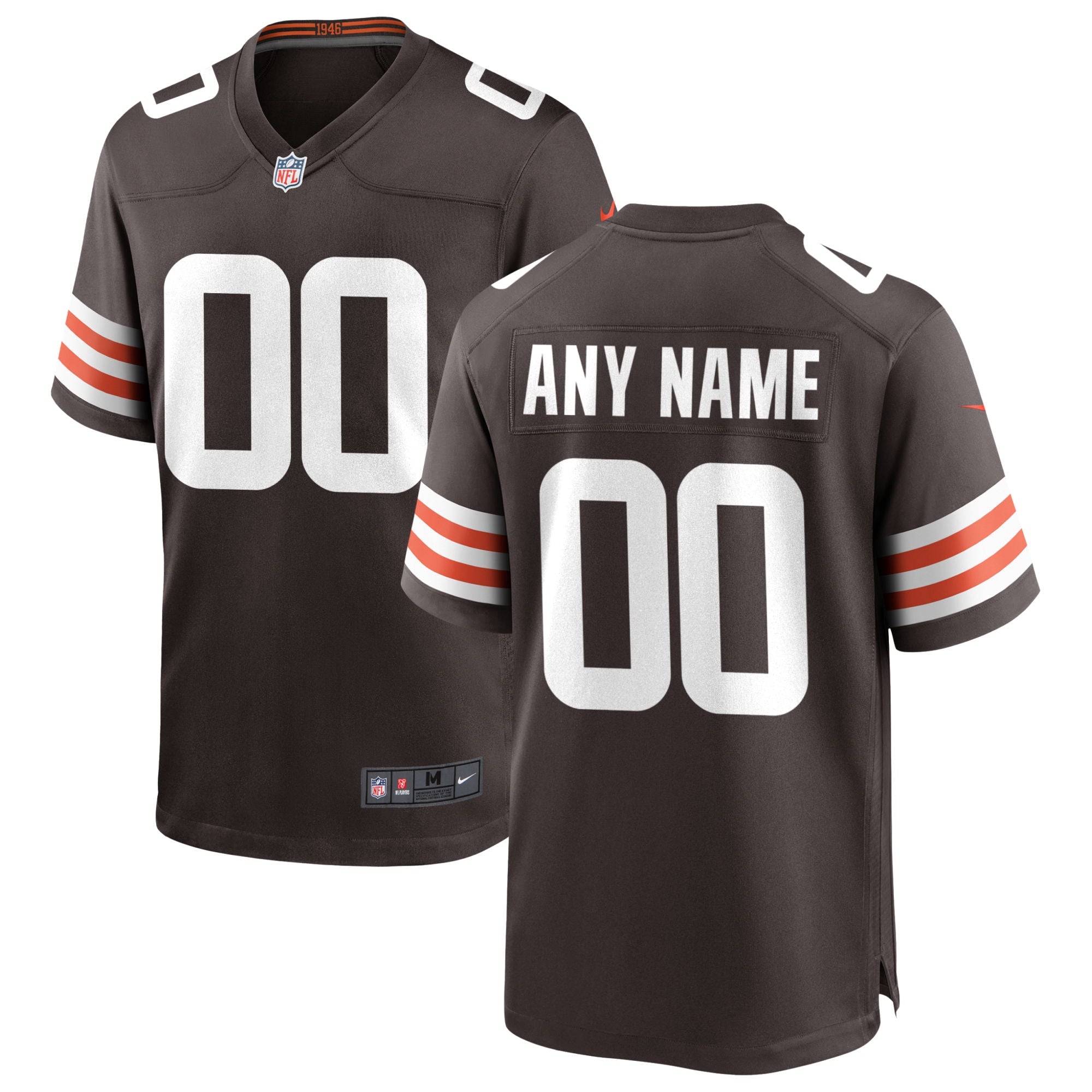 Nike Cleveland Browns Custom Game Jersey   Brown