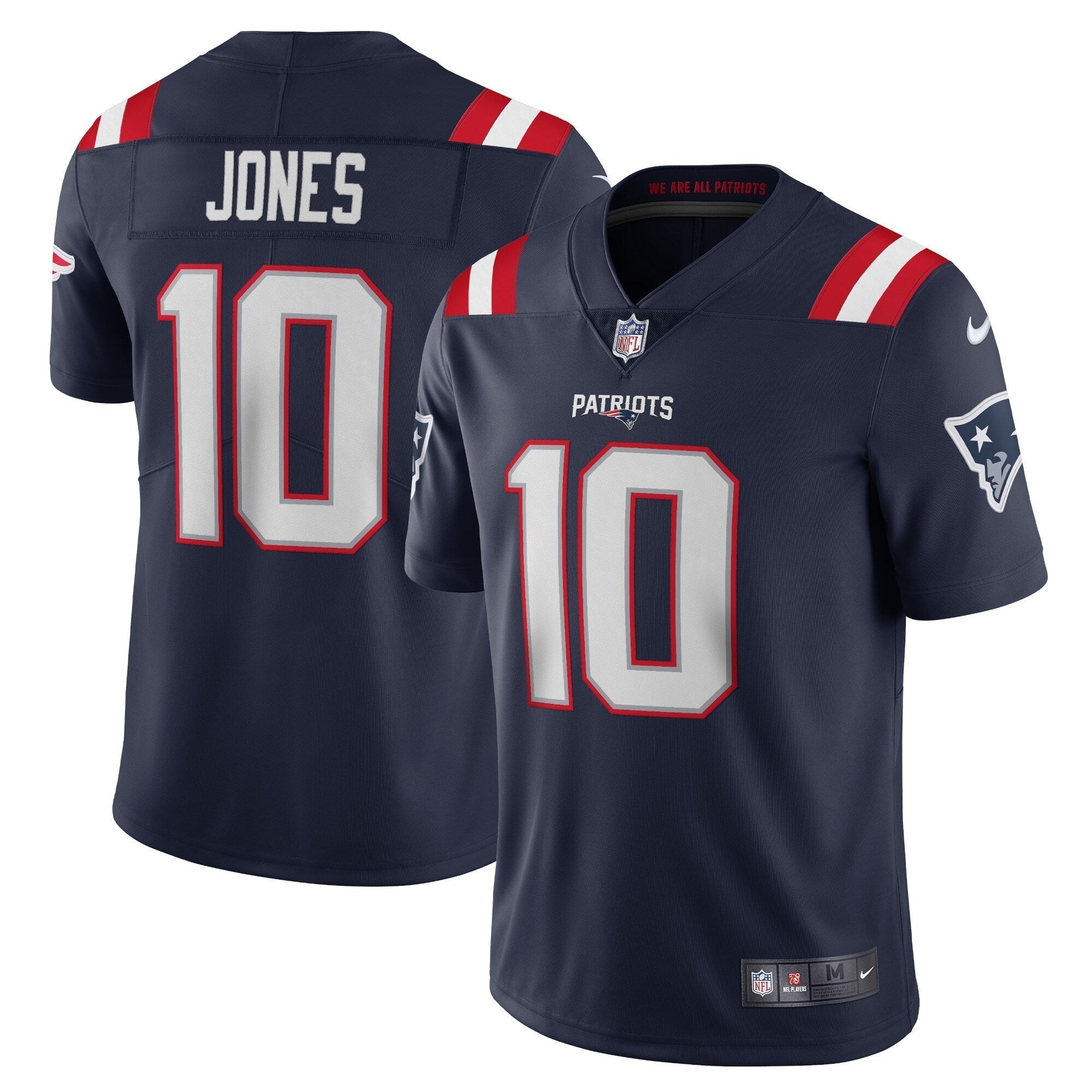 Men s Nike Mac Jones Navy New England Patriots Vapor Limited Jersey