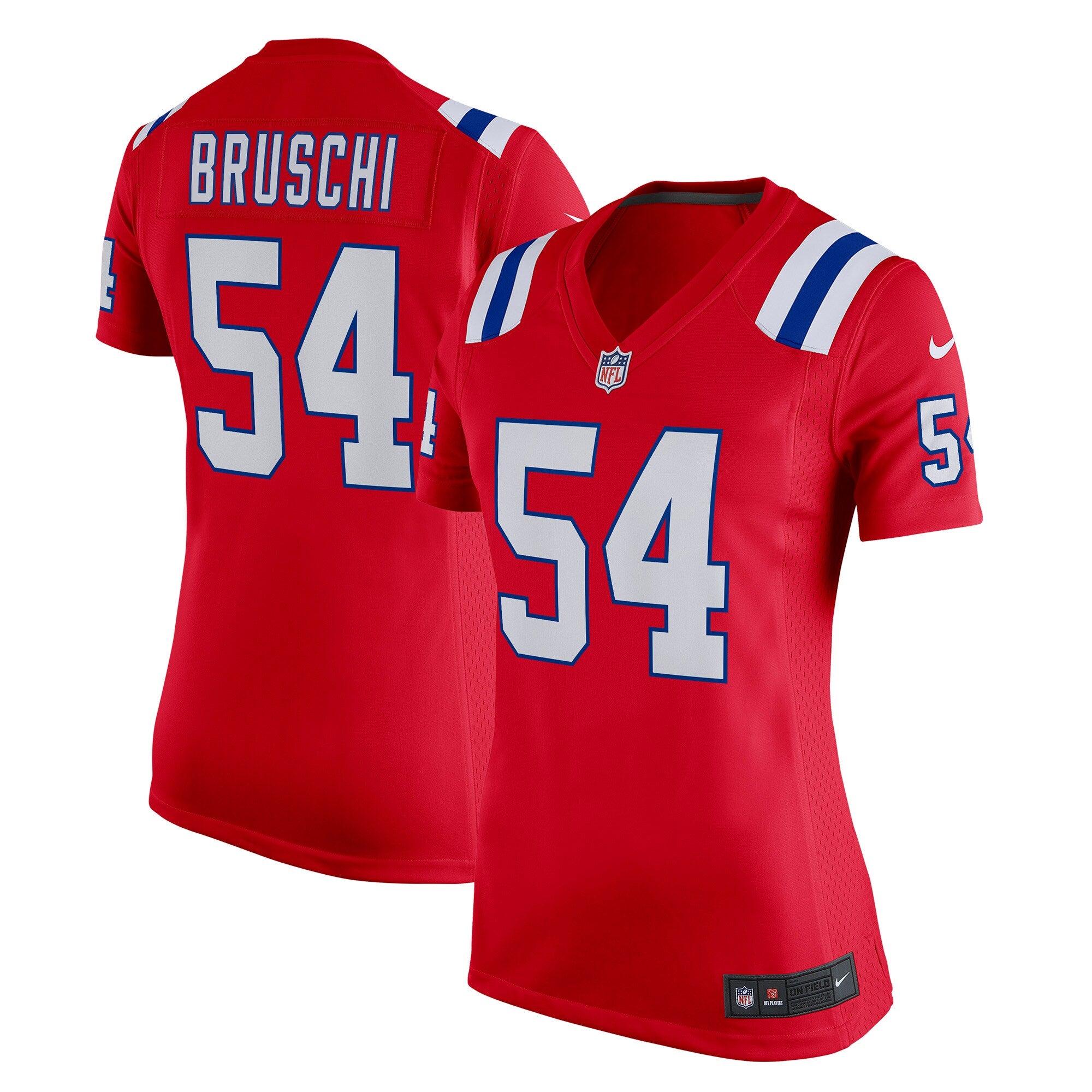 Tedy Bruschi New England Patriots Nike Women s Retired Game Jersey   Red