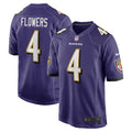 Zay Flowers Baltimore Ravens Nike 2023 NFL Draft First Round Pick Game Jersey   Purple