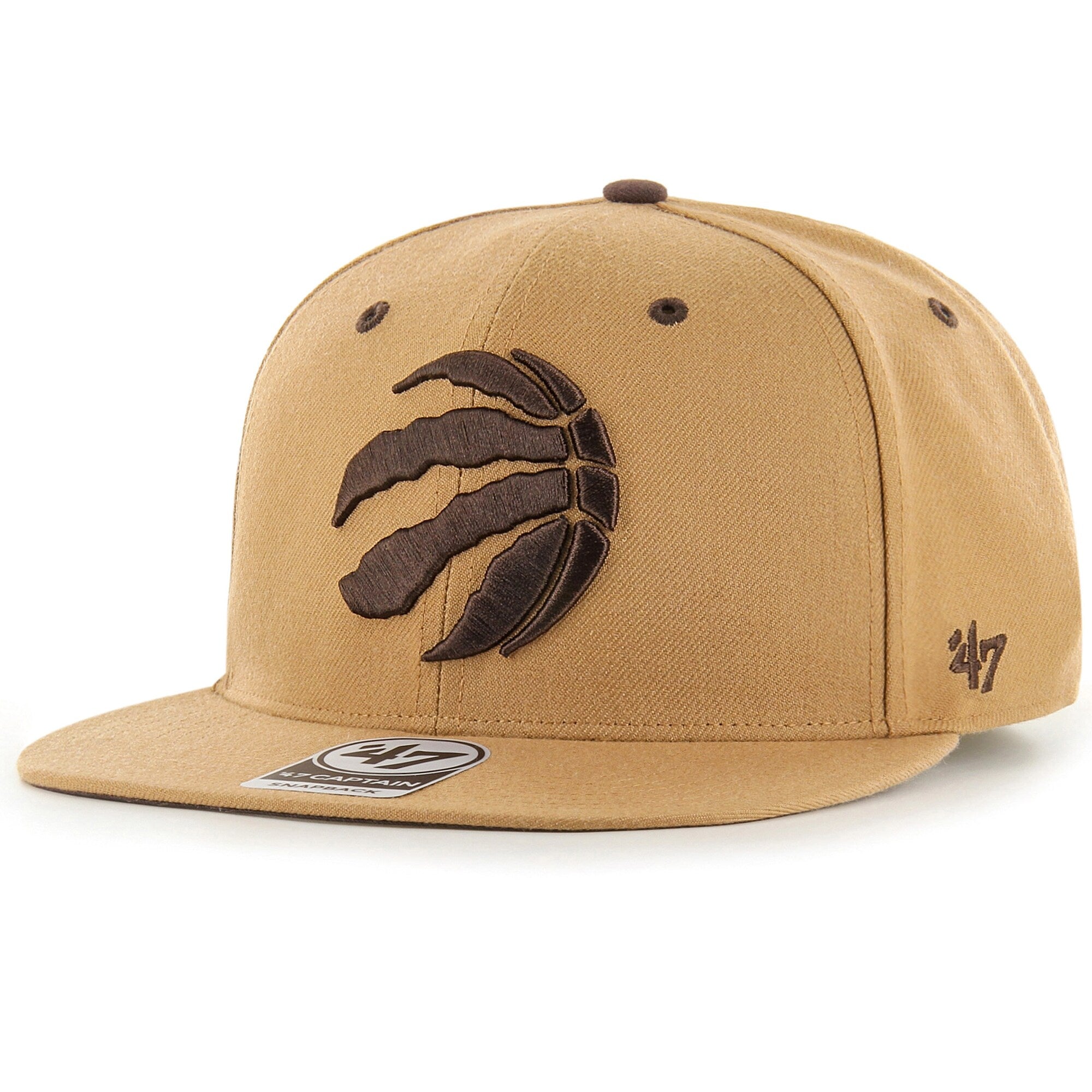 Toronto Raptors '47 Toffee Captain Snapback Hat - Tan