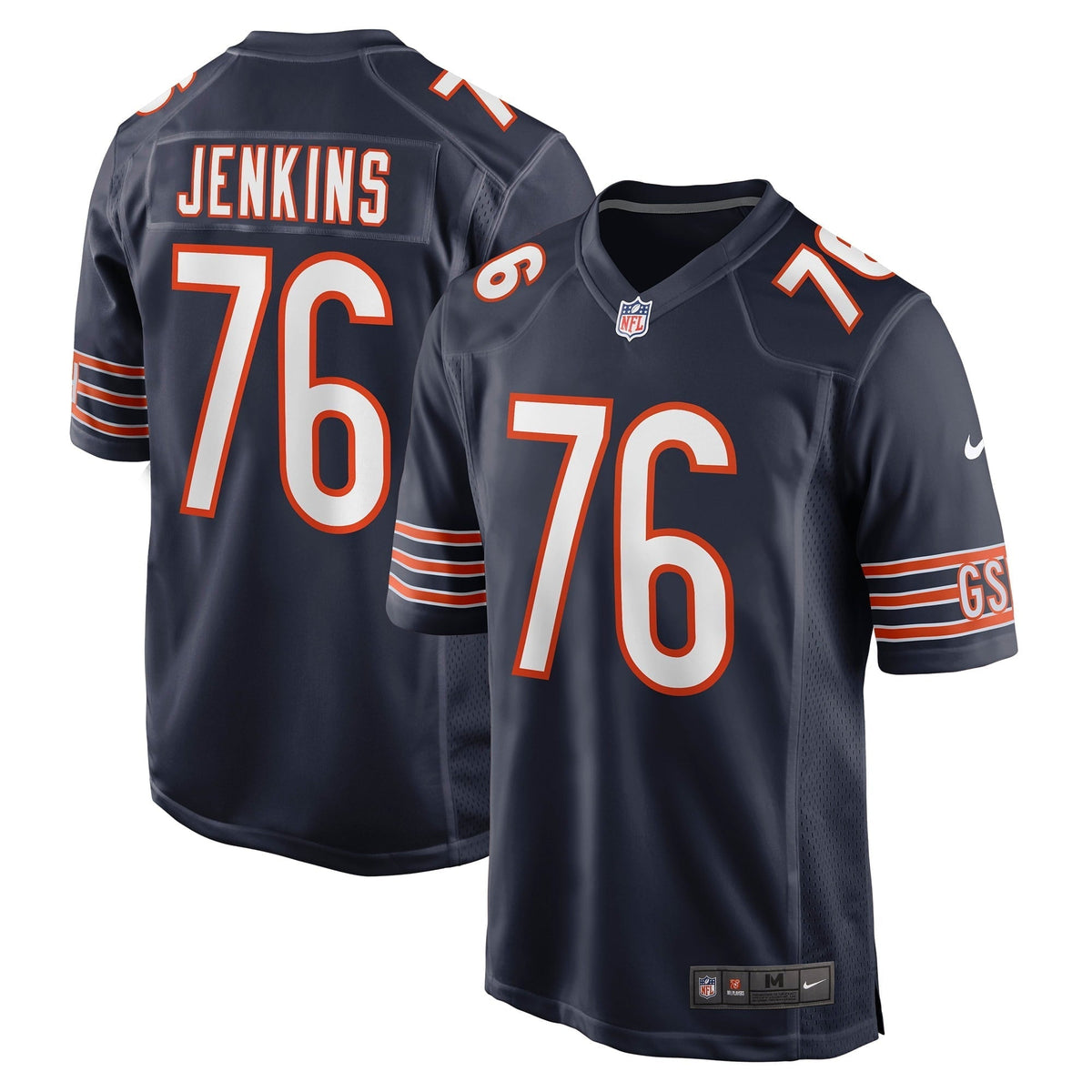 Men s Nike Teven Jenkins Navy Chicago Bears Game Jersey