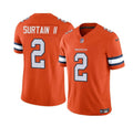 Men s Denver Broncos Pat Surtain II Orange 2023 Vapor Untouchable  Stitched Jerseys