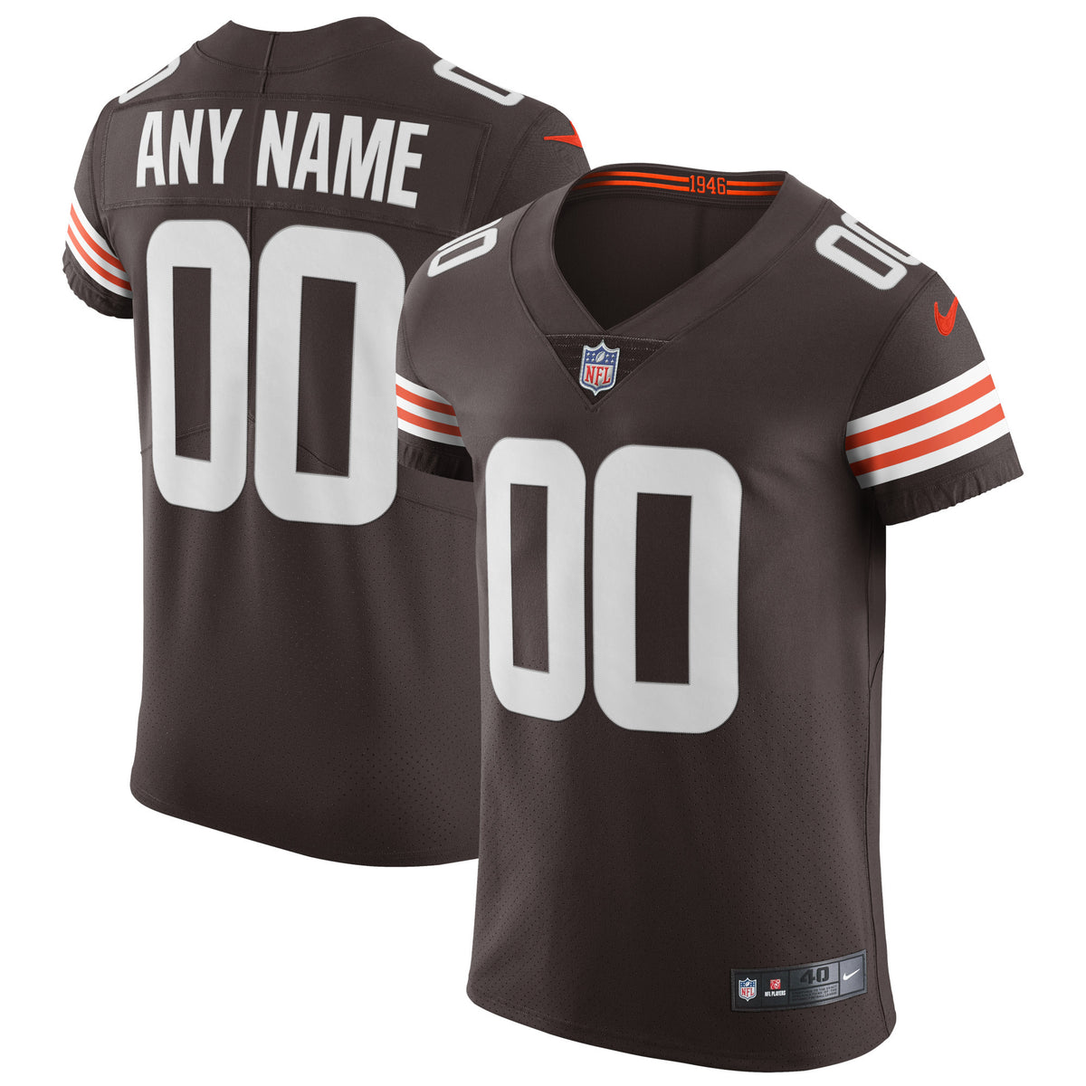 Cleveland Browns Nike Vapor Elite Custom Jersey   Brown