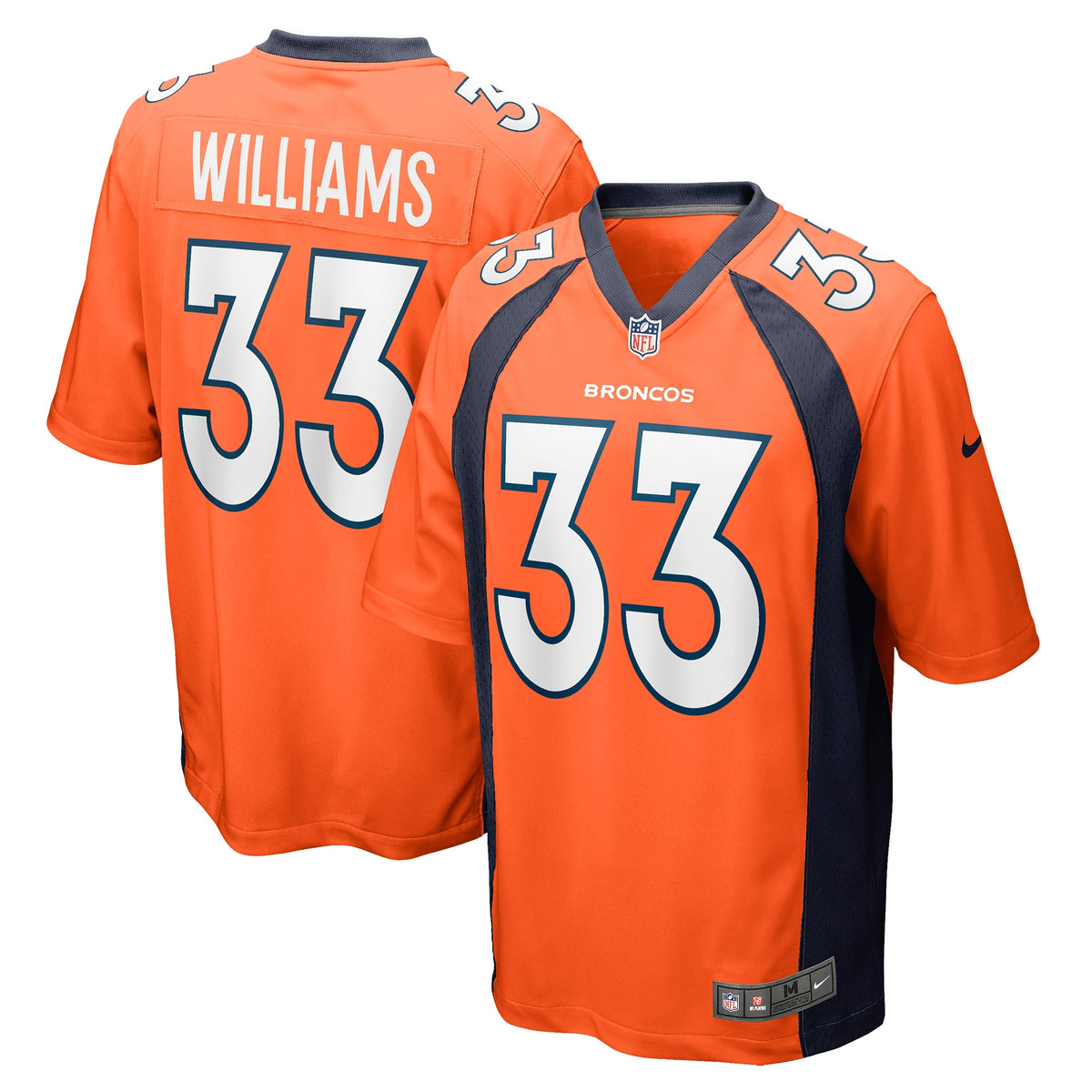 Javonte Williams Denver Broncos Nike Player Game Jersey   Orange