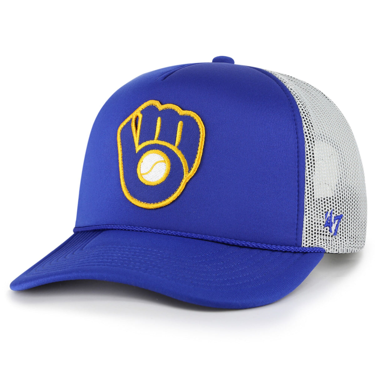 Milwaukee Brewers '47 Foam Logo Trucker Snapback Hat - Royal
