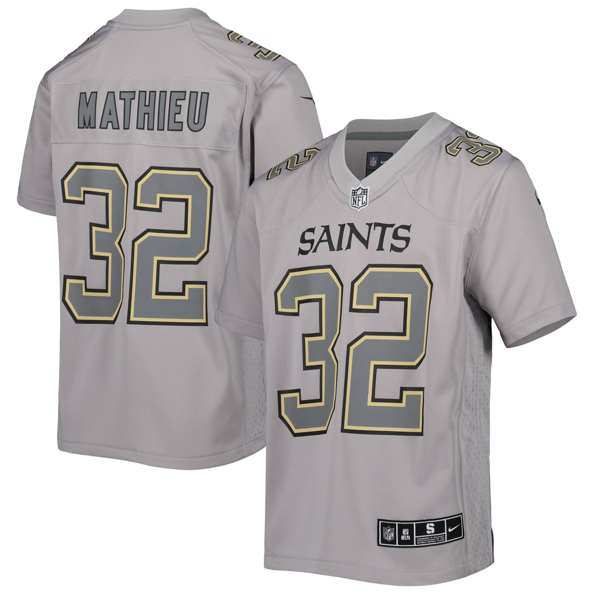 Tyrann Mathieu New Orleans Saints Nike Youth Atmosphere Game Jersey   Gray