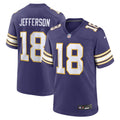 Men s Nike Justin Jefferson Purple Minnesota Vikings Classic Player Game Jersey