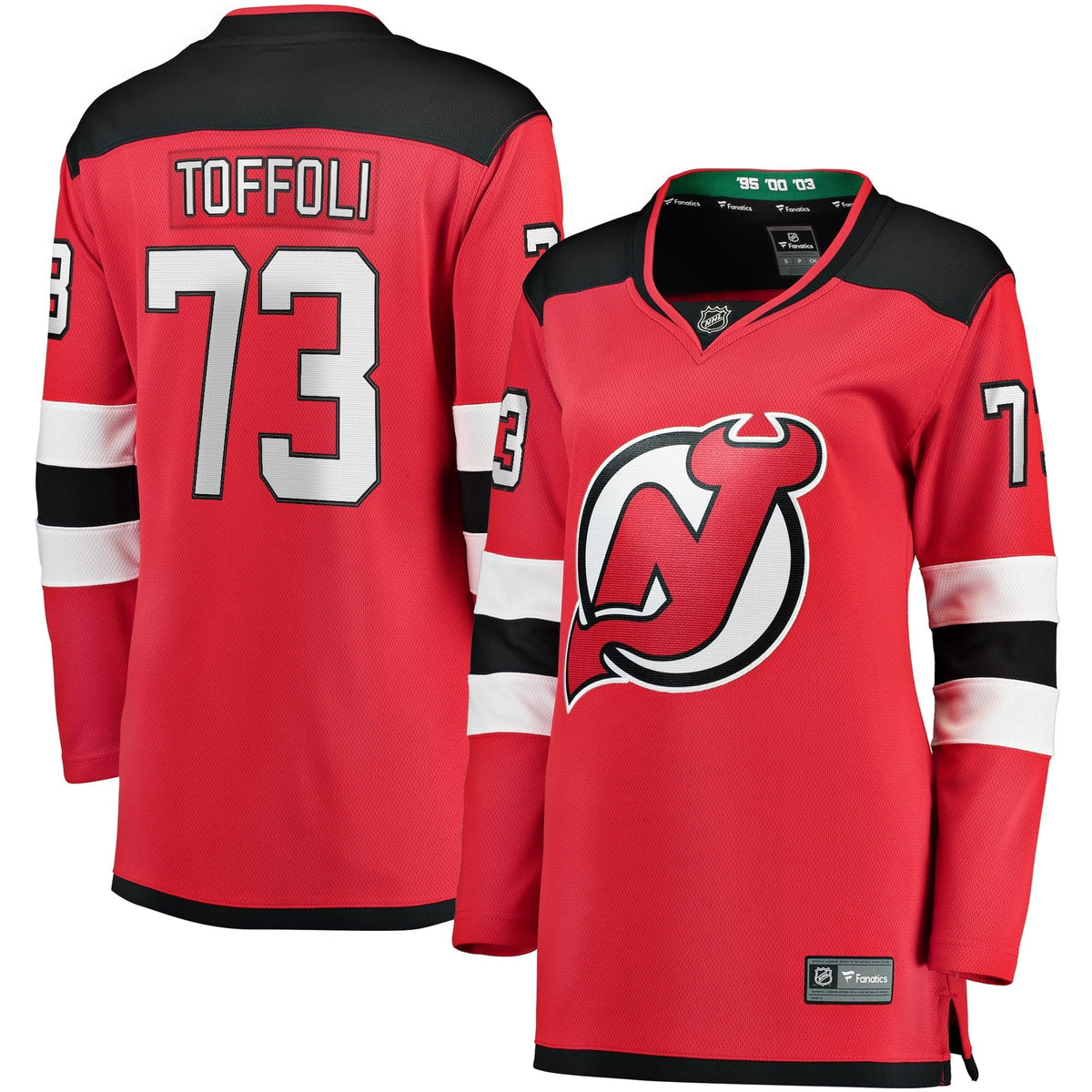 Women's Fanatics Branded Tyler Toffoli Red New Jersey Devils Home Breakaway Player Jersey