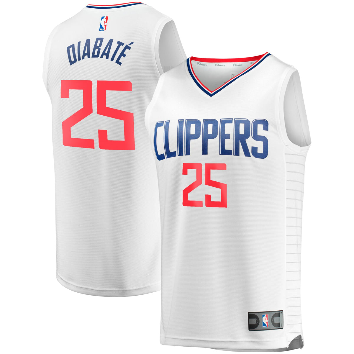 Moussa Diabat LA Clippers Fanatics Branded Fast Break Player Jersey - Association Edition - White