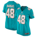 Women s Nike Jake Bargas Aqua Miami Dolphins Home Game Player Jersey