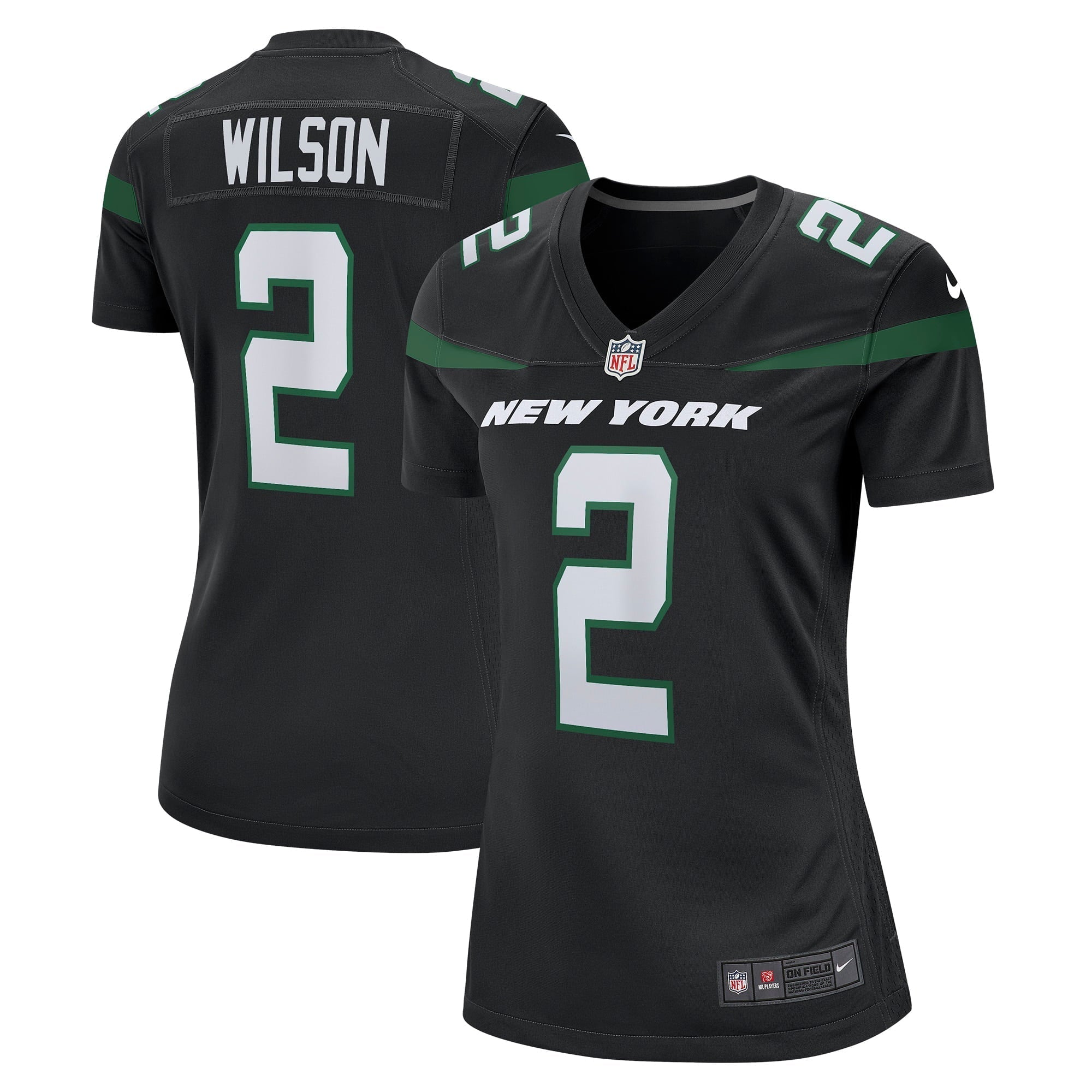 Women s Nike Zach Wilson Stealth Black New York Jets Game Jersey