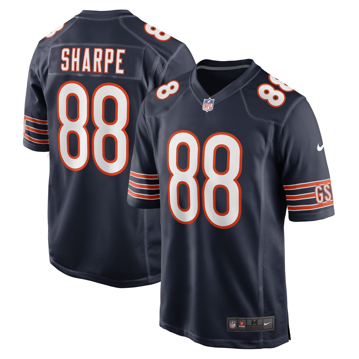 Men s Nike Tajae Sharpe Navy Chicago Bears Game Player Jersey